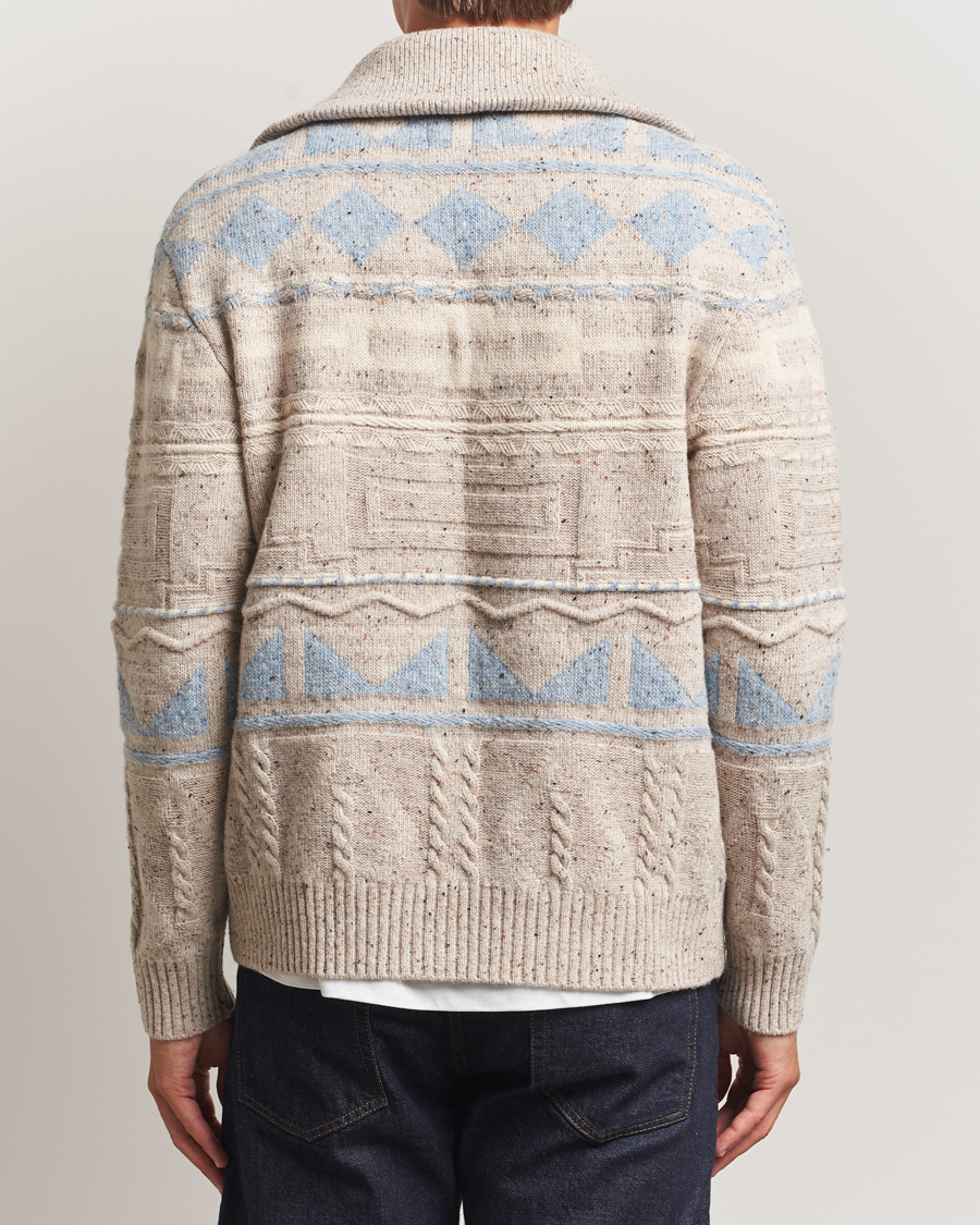Men | Sweaters & Knitwear | NN07 | William Heavy Knitted Wool Half Zip Ecru