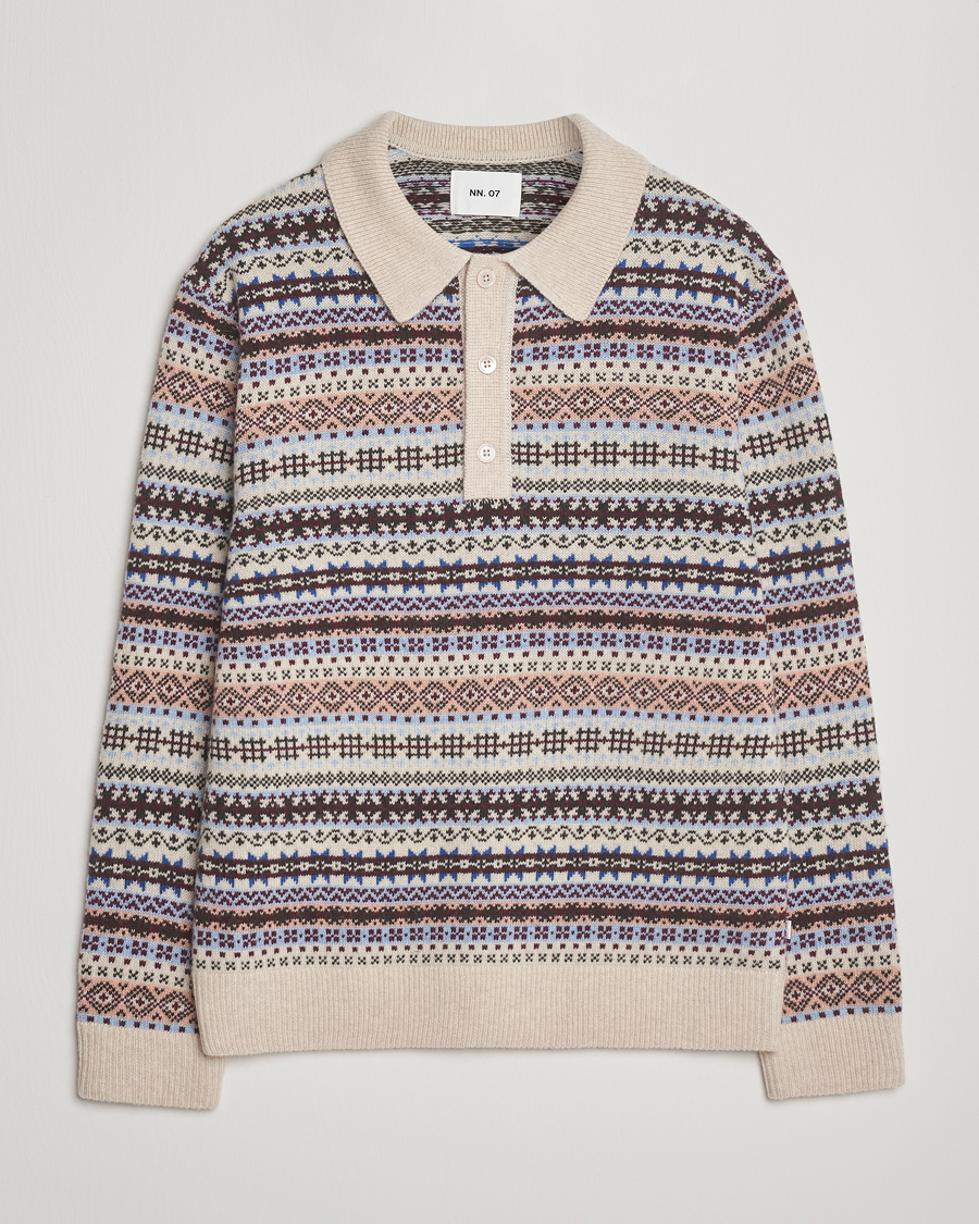 Men | Sweaters & Knitwear | NN07 | Robbie Fairisle Knitted Polo Multi