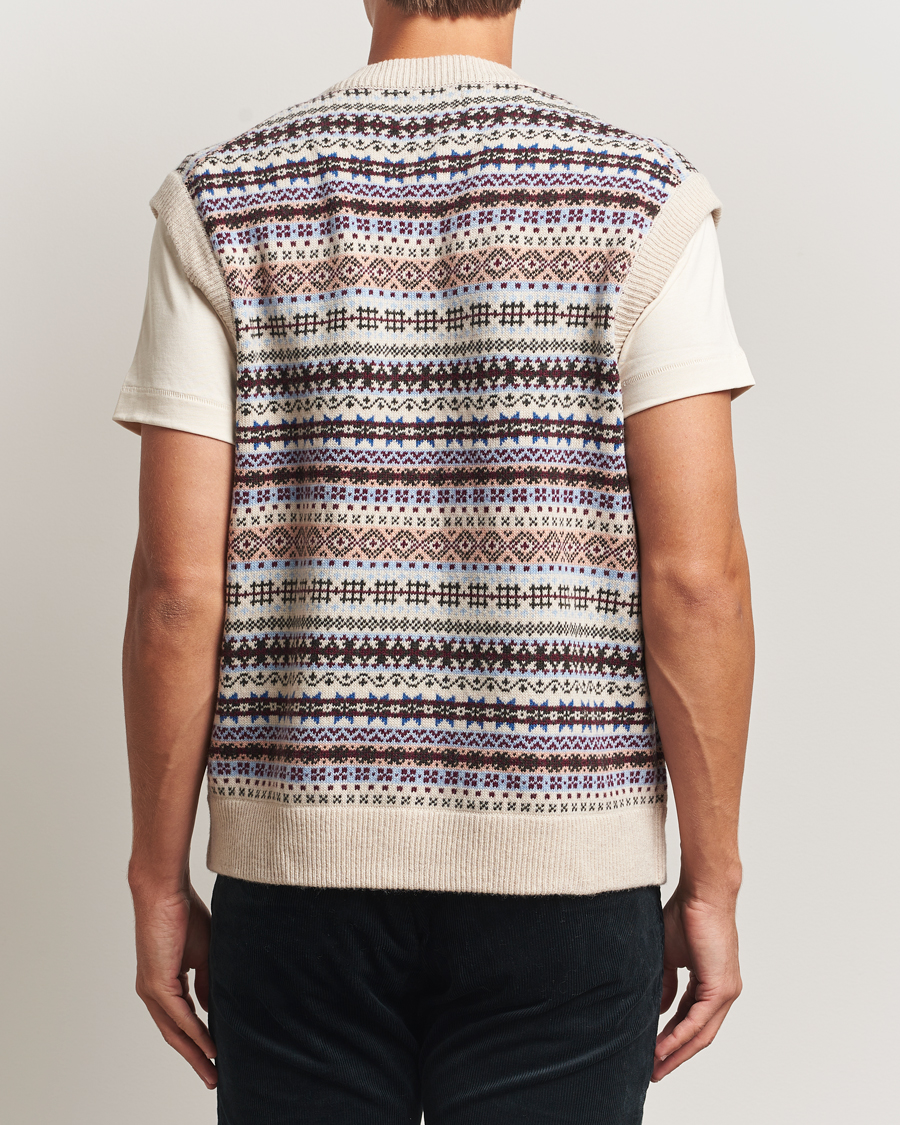 Men | Sweaters & Knitwear | NN07 | Robbie Fairisle Full Zip Vest Multi