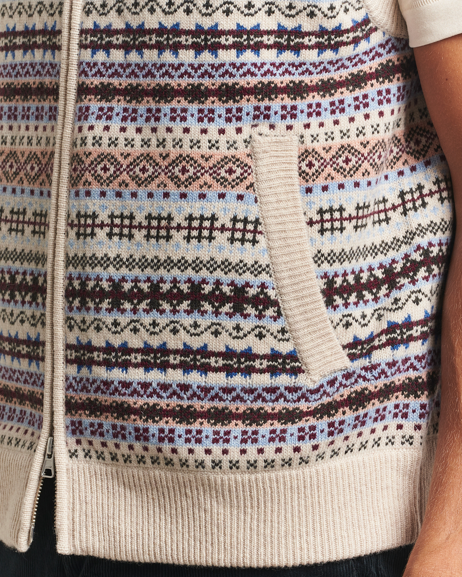 Men | Sweaters & Knitwear | NN07 | Robbie Fairisle Full Zip Vest Multi