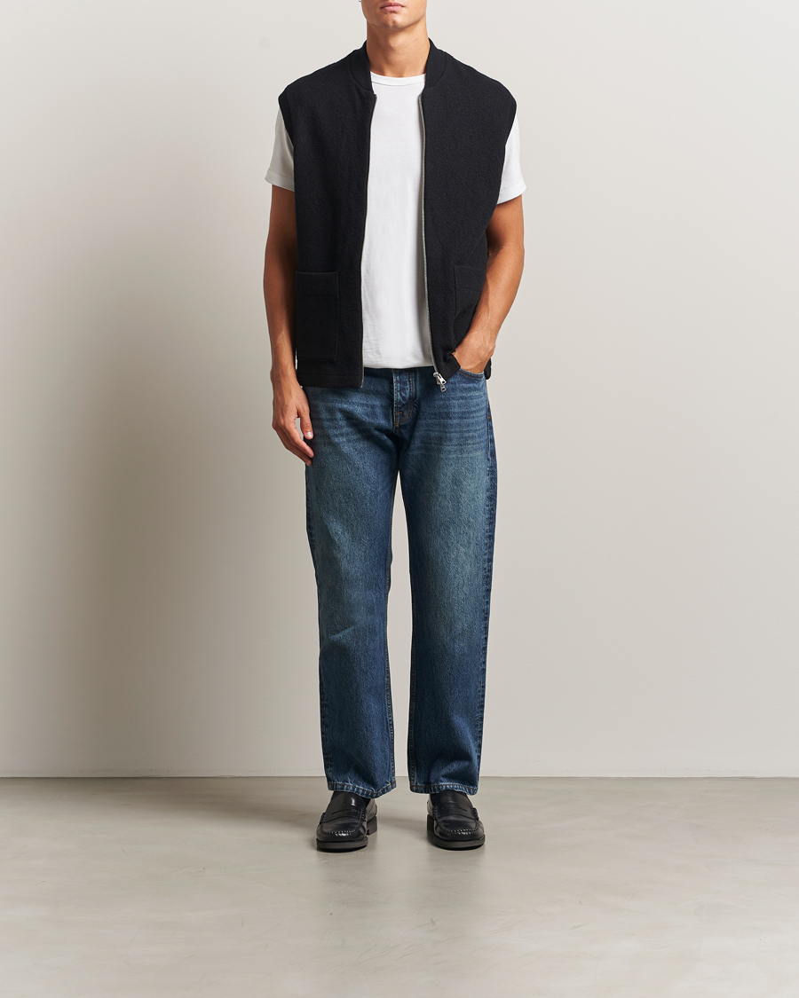 Men | Sweaters & Knitwear | NN07 | Boiled Wool Vest Black