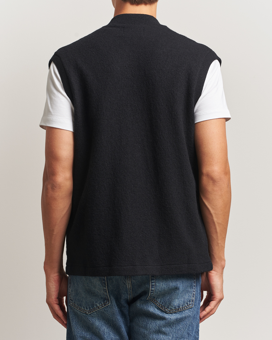 Men | Sweaters & Knitwear | NN07 | Boiled Wool Vest Black