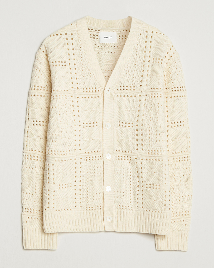 Men | Sweaters & Knitwear | NN07 | Tobias Knitted Cardigan Ivory