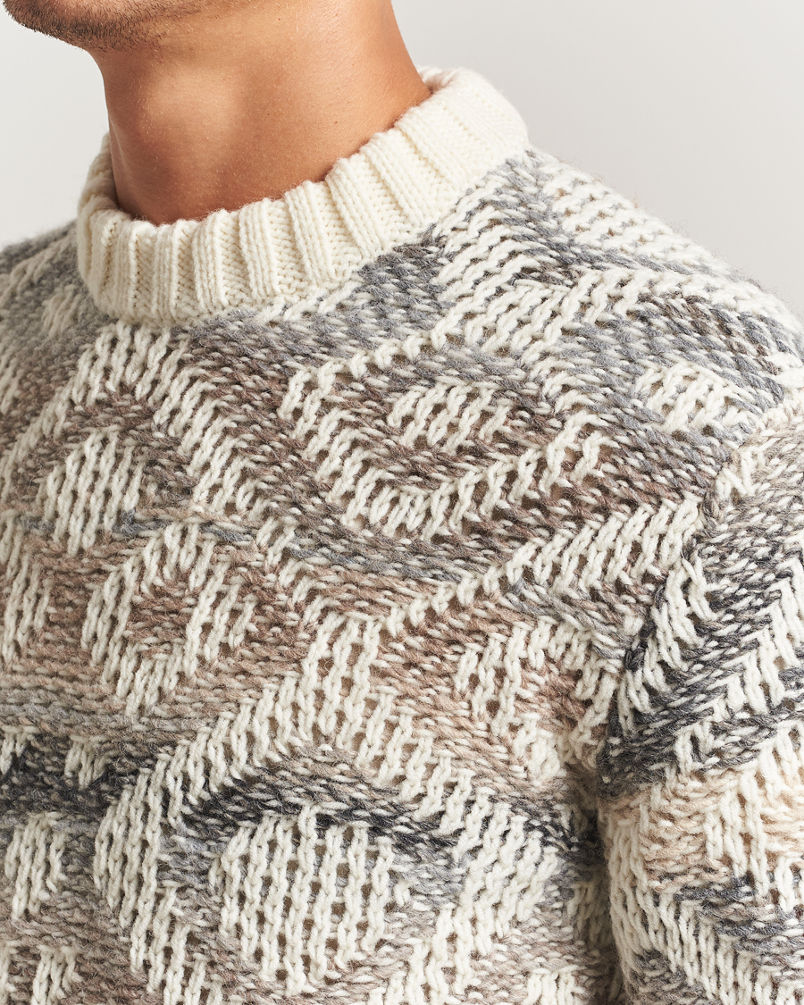 Men | Sweaters & Knitwear | NN07 | Brady Heavy Knitted Sweater Ivory Multi
