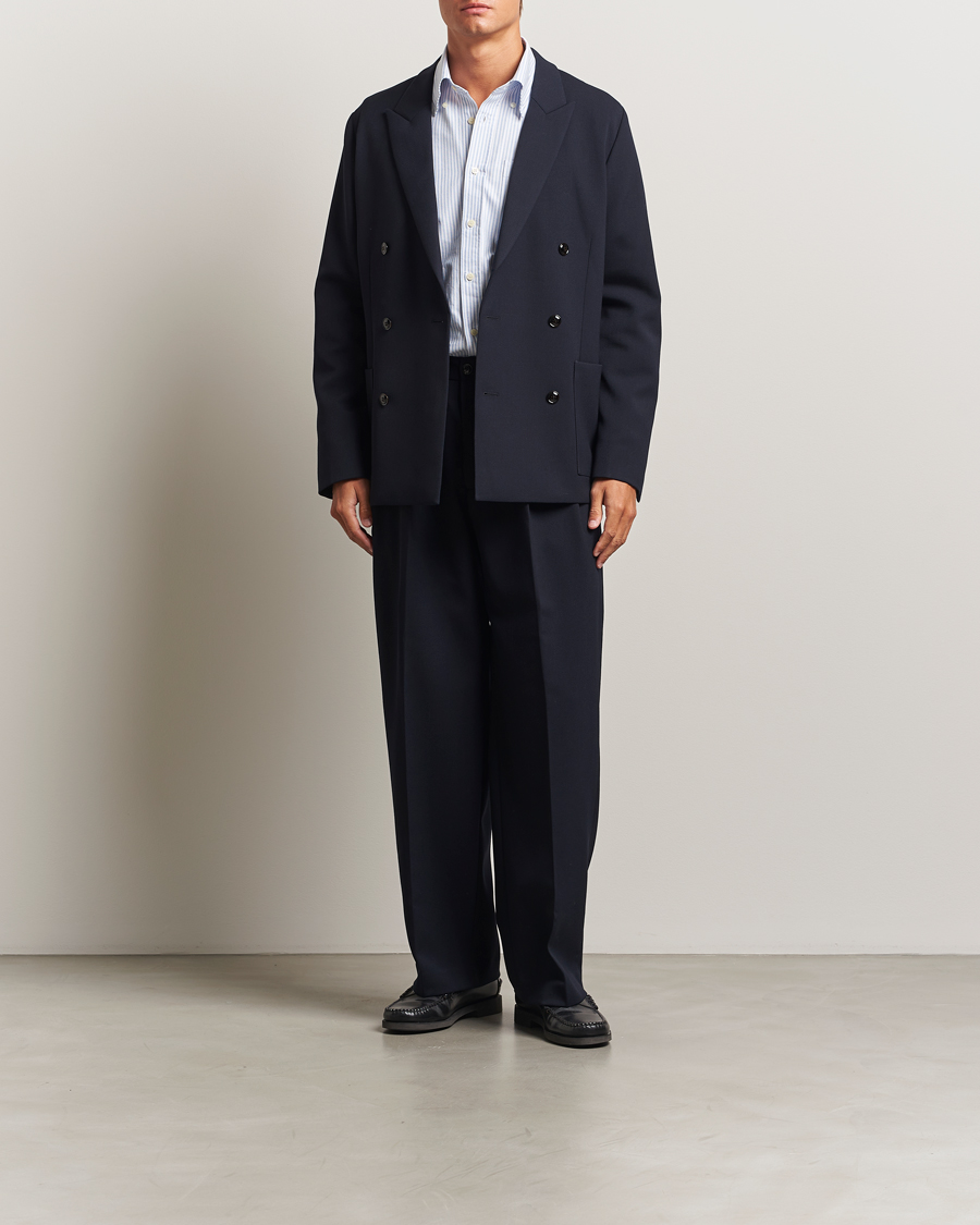 Men | Blazers | NN07 | Jordin Wool Double Breasted Blazer Deep Navy