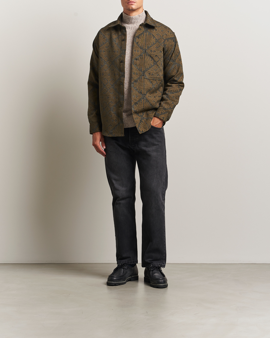 Men | Shirts | NN07 | Adwin Printed Overshirt Green Multi