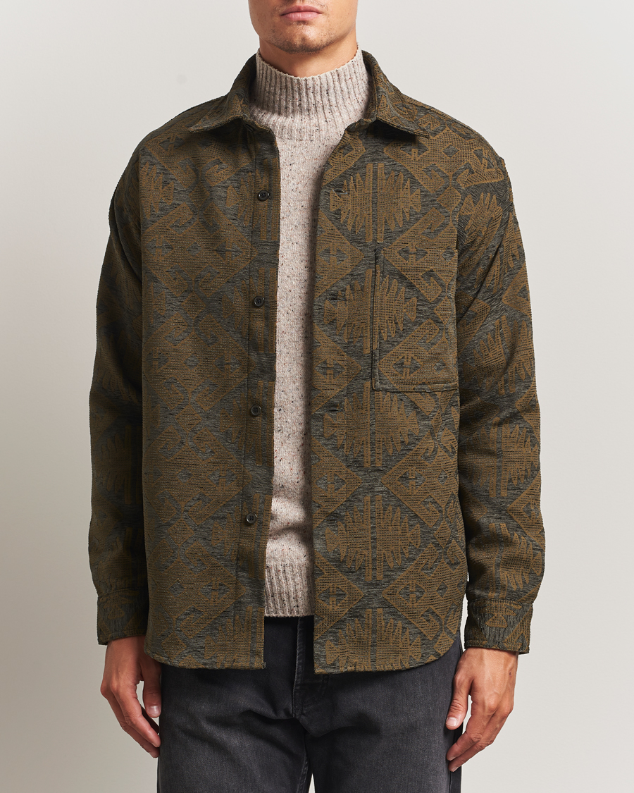 Men | Shirts | NN07 | Adwin Printed Overshirt Green Multi