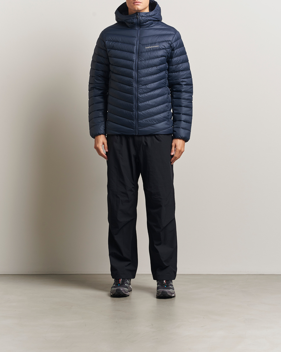Men | Coats & Jackets | Peak Performance | Frost Down Hooded Jacket Blue Shadow