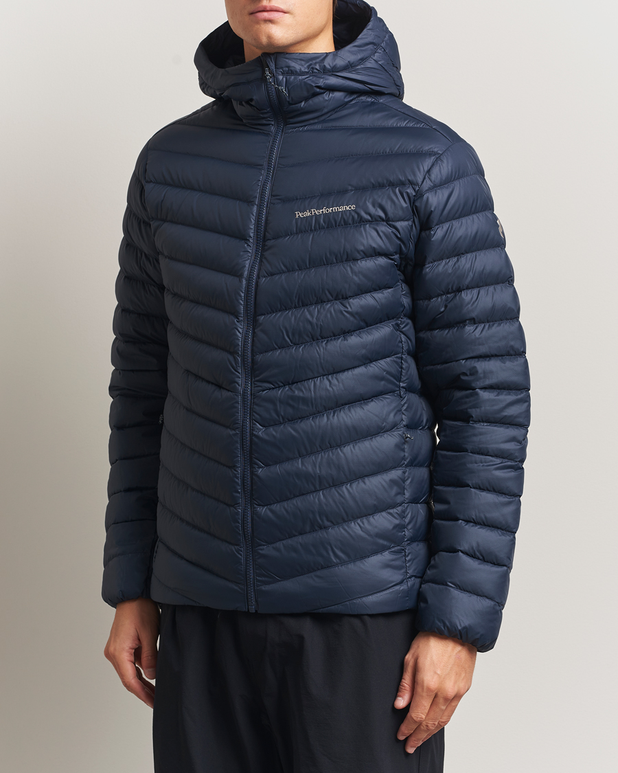 Men | Coats & Jackets | Peak Performance | Frost Down Hooded Jacket Blue Shadow