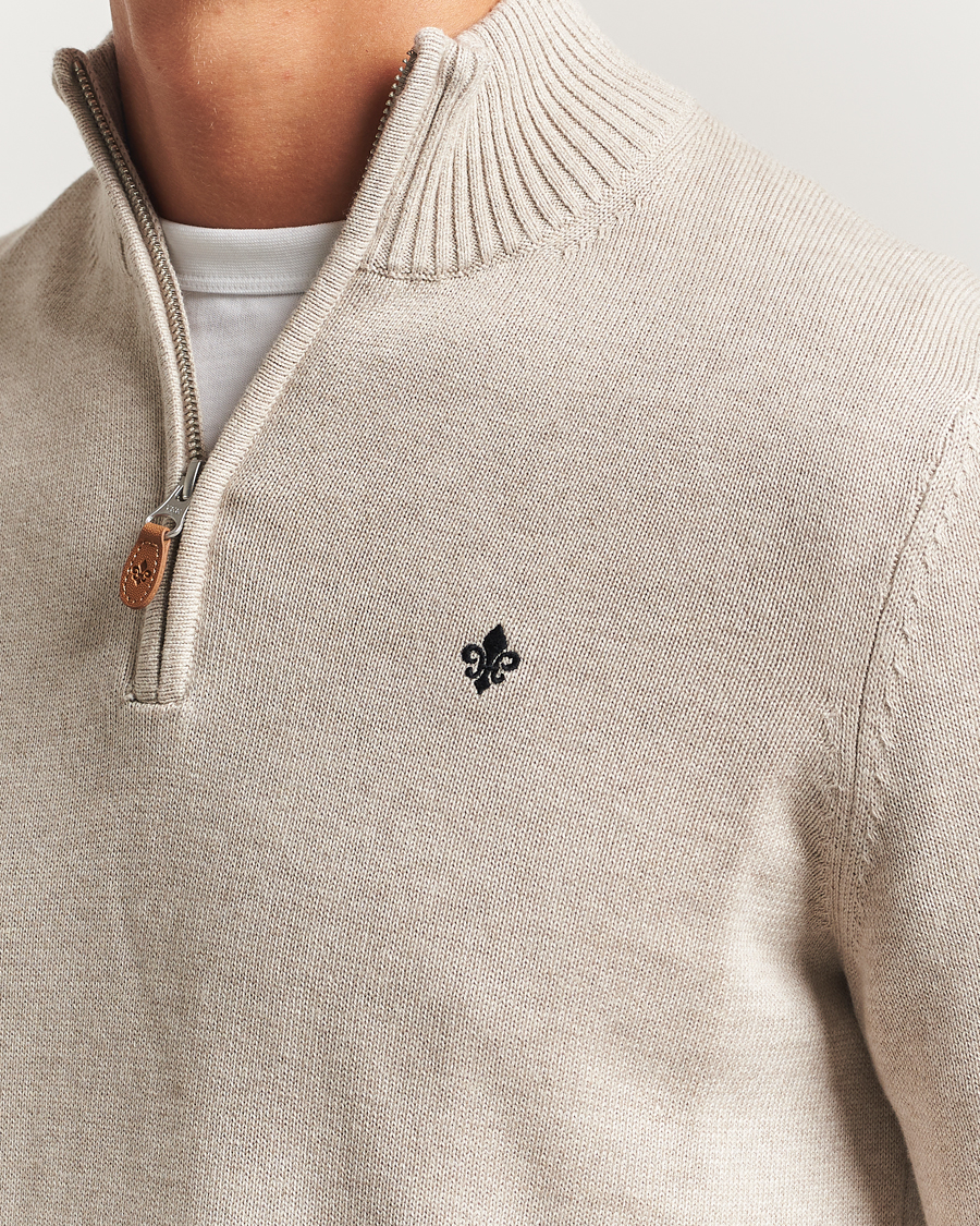 Men | Sweaters & Knitwear | Morris | Darmon Half Zip Beige