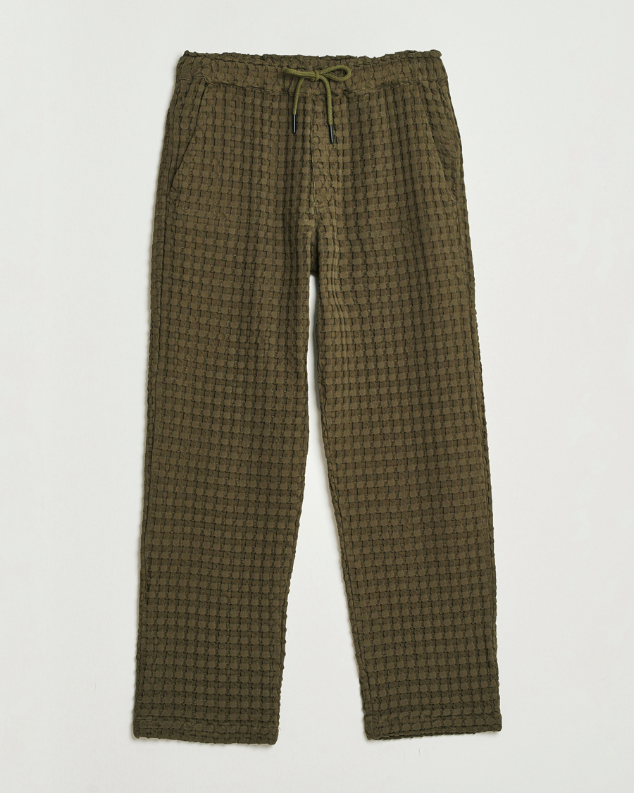 Men | Trousers | OAS | Turtle Ayora Waffle Pants Dark Green