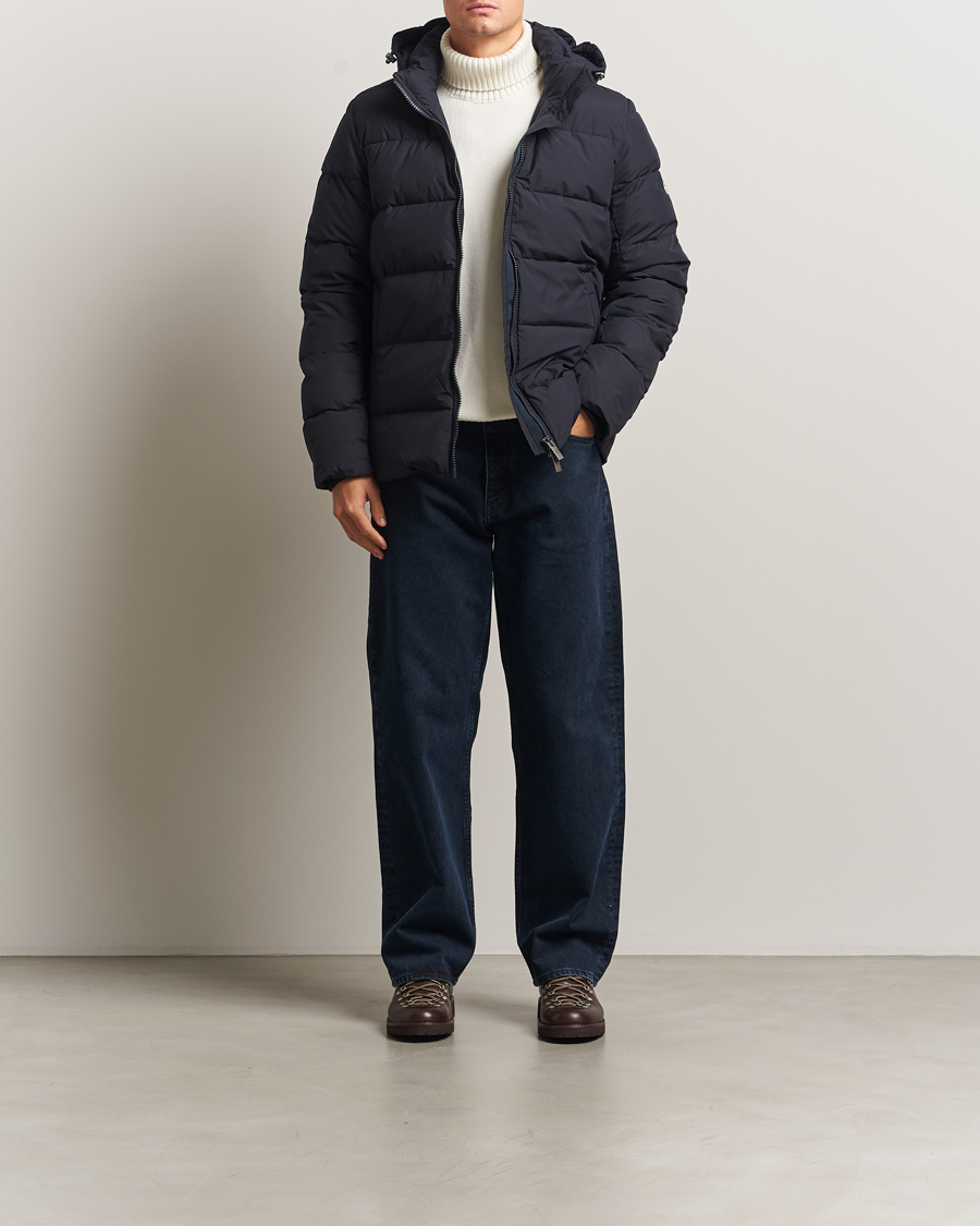 Men | Coats & Jackets | Pyrenex | Spoutnic Mini Ripstop Hooded Down Jacket Deep Ink