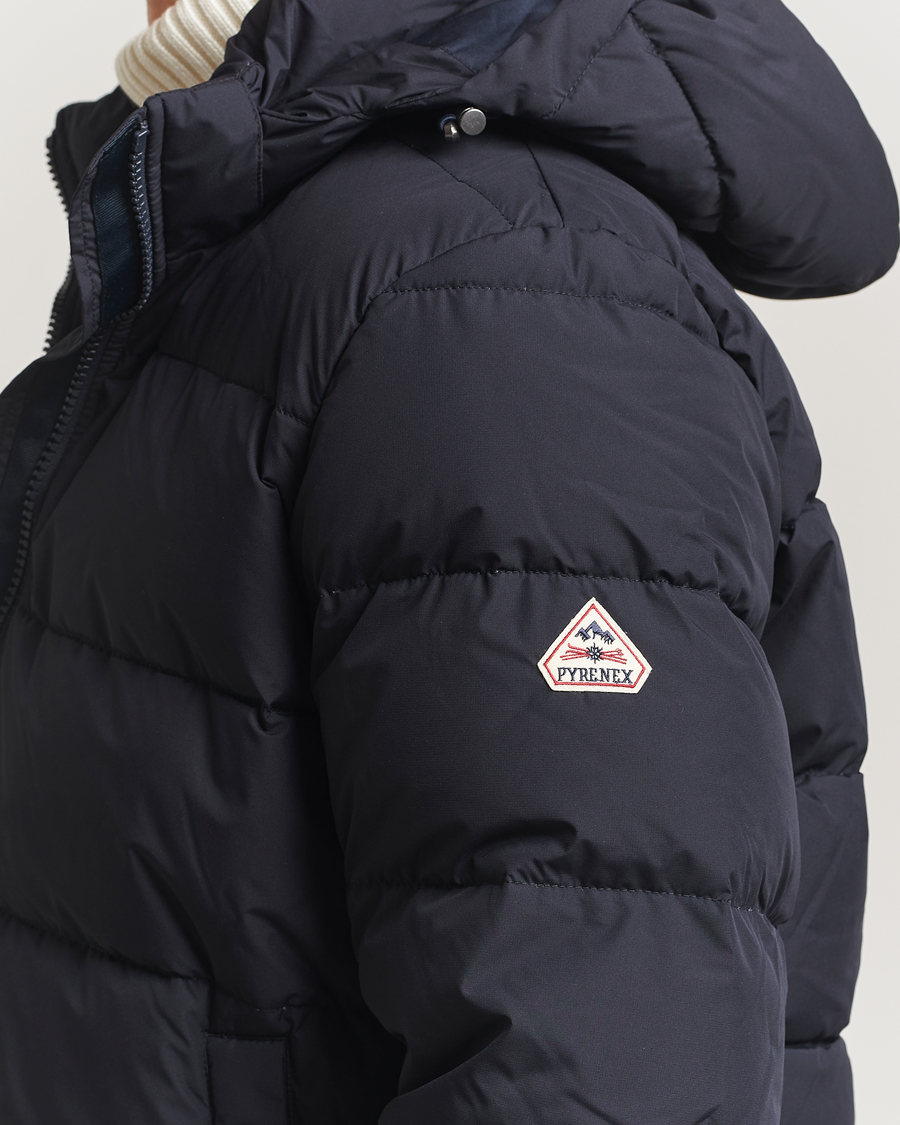 Men | Coats & Jackets | Pyrenex | Spoutnic Mini Ripstop Hooded Down Jacket Deep Ink