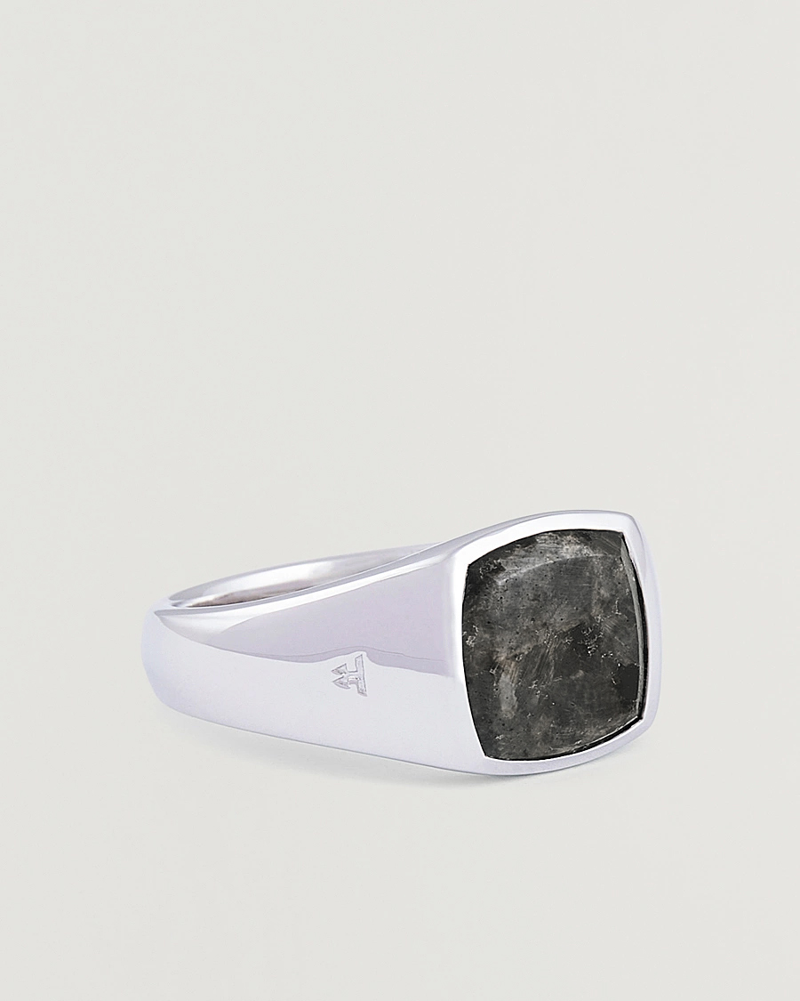 Men | Jewellery | Tom Wood | Kay Ring Black Larvikite