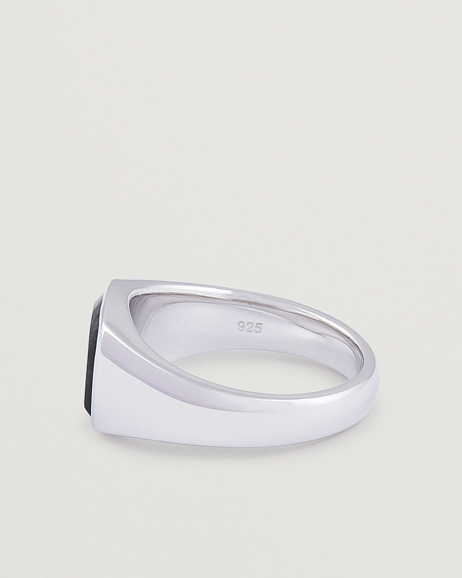 Men | Jewellery | Tom Wood | Kay Ring Black Larvikite