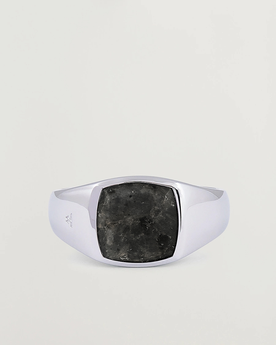Men | Jewellery | Tom Wood | Kay Ring Black Larvikite