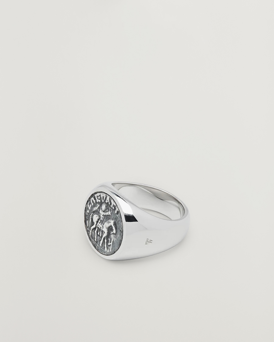 Men | Jewellery | Tom Wood | Coin Pinky Ring Silver
