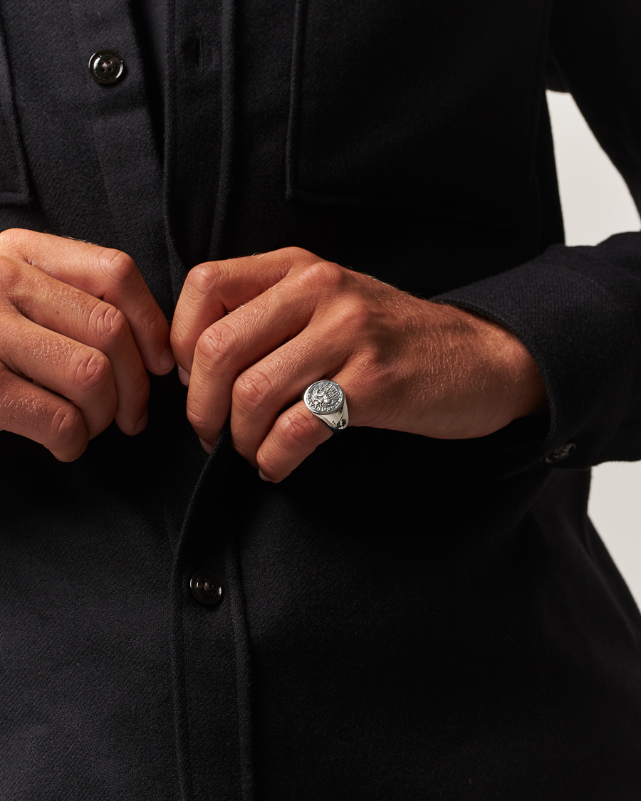 Men | Jewellery | Tom Wood | Coin Pinky Ring Silver