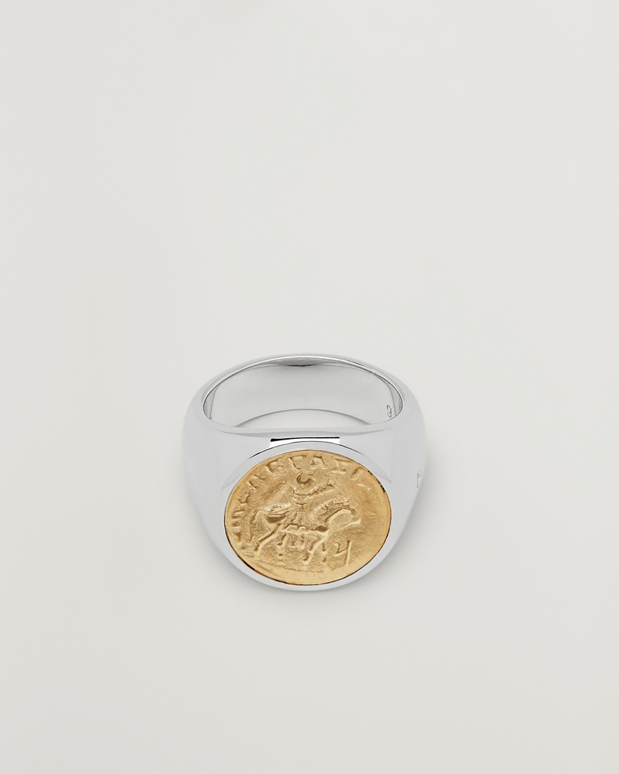 Men | Jewellery | Tom Wood | Coin Pinky Ring Silver/Gold