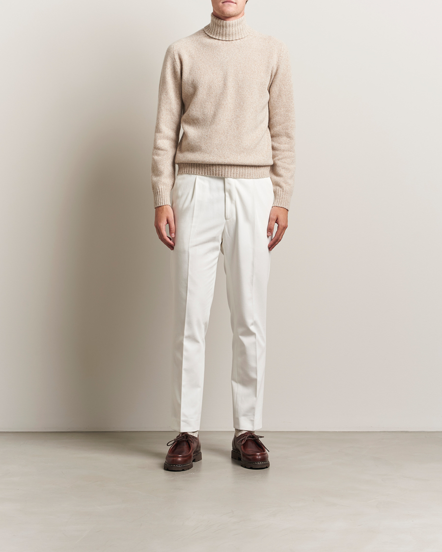 Men | Sweaters & Knitwear | Altea | Wool/Cashmere Rollneck Beige Melange