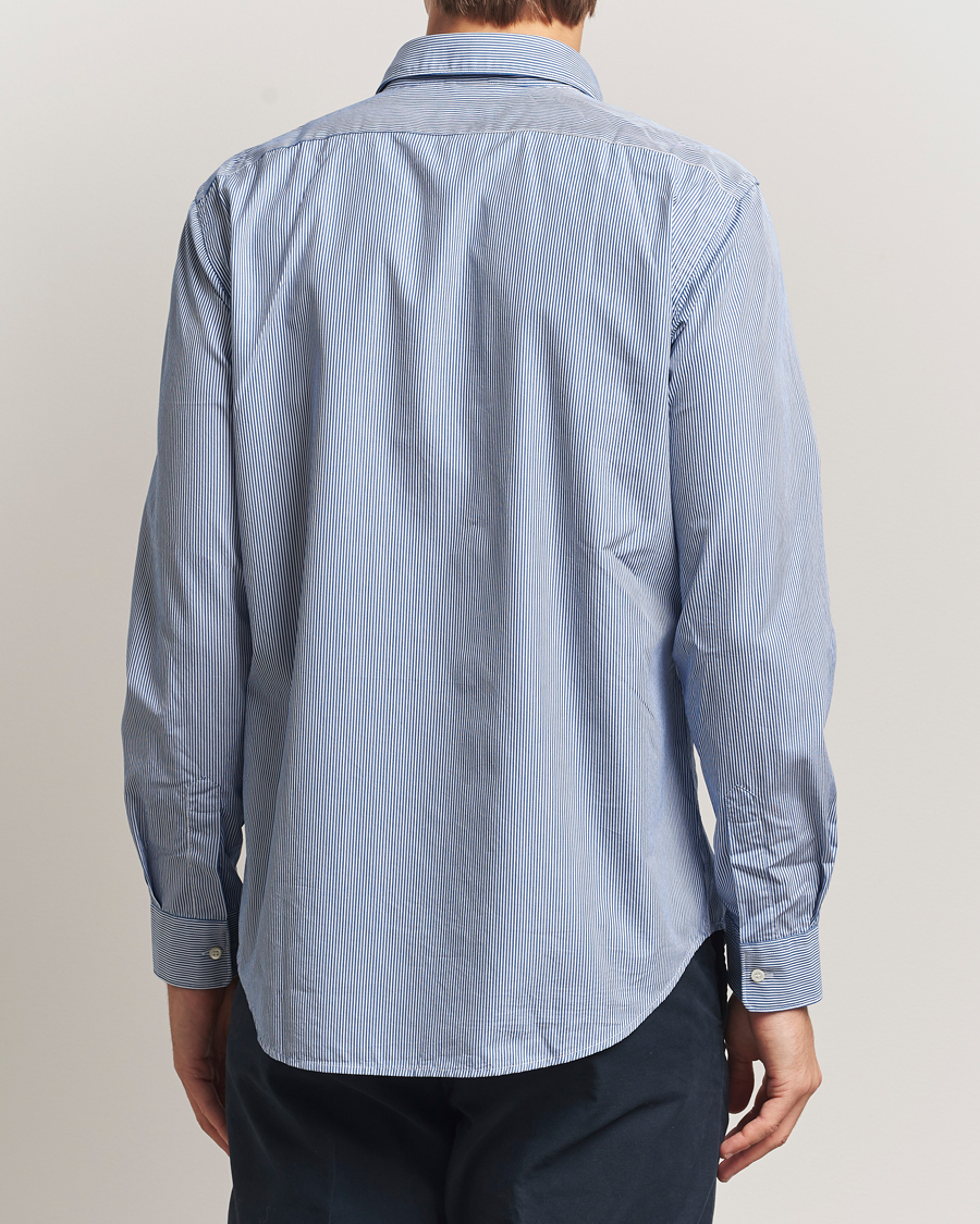 Men | Shirts | Aspesi | Striped Poplin Shirt Light Blue