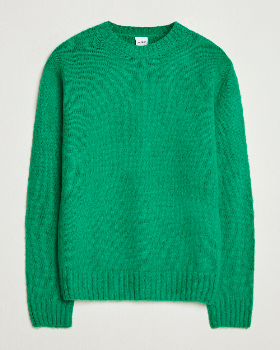 Men | Sweaters & Knitwear | Aspesi | Brushed Shetland Sweater Green