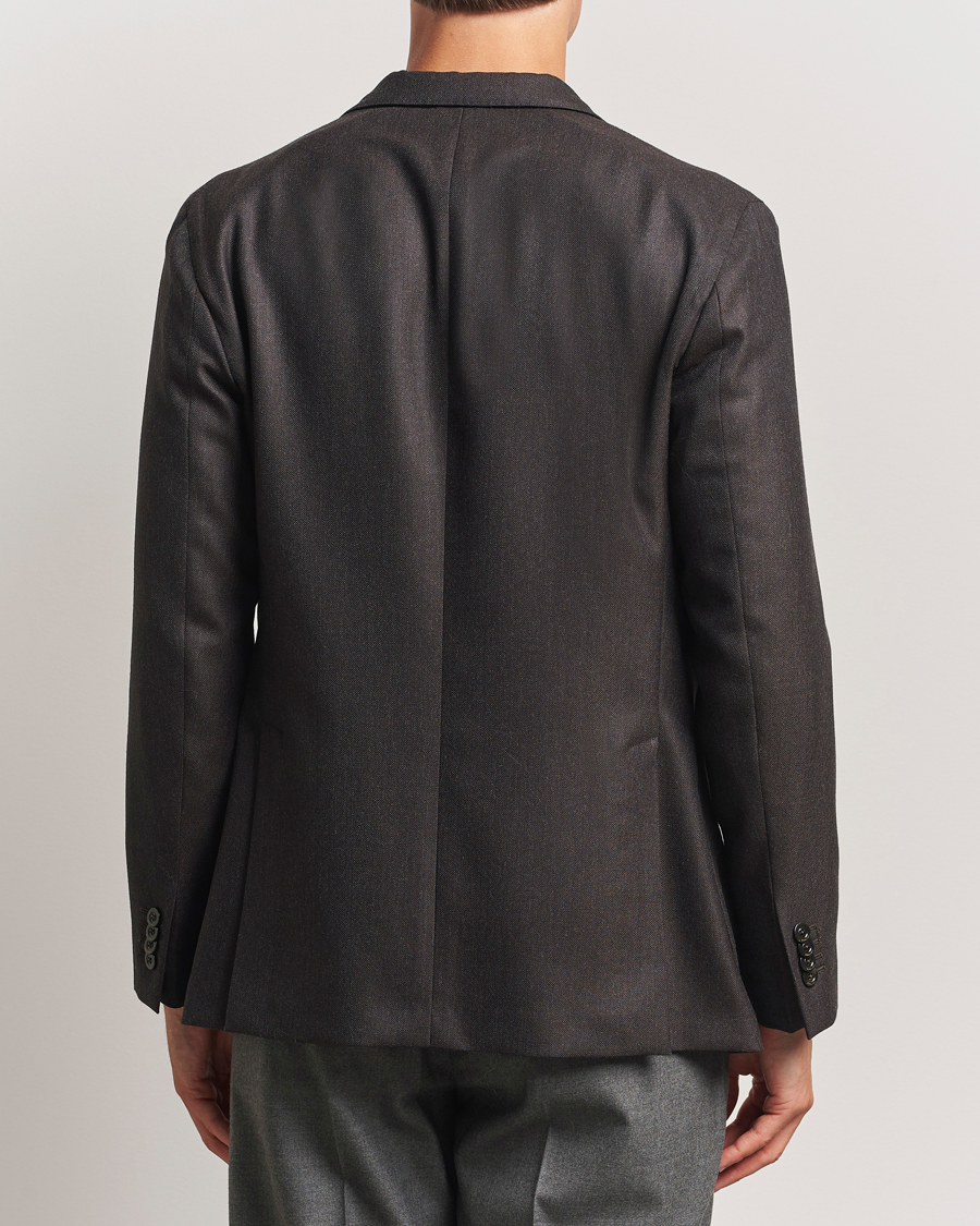 Men | Blazers | Boglioli | K Jacket Wool Hopsack Blazer Dark Brown
