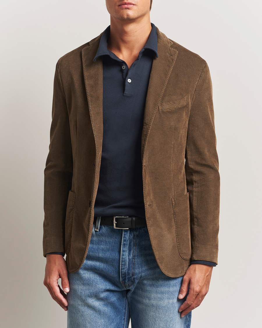 Men | Blazers | Boglioli | K Jacket Corduroy Blazer Brown