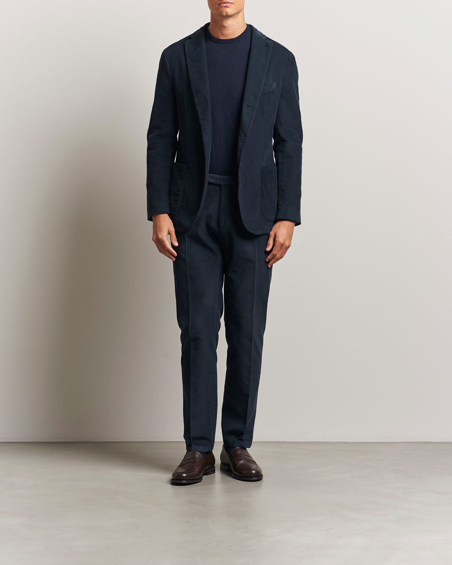 Men | Suits | Boglioli | K Jacket Baby Corduroy Suit Navy