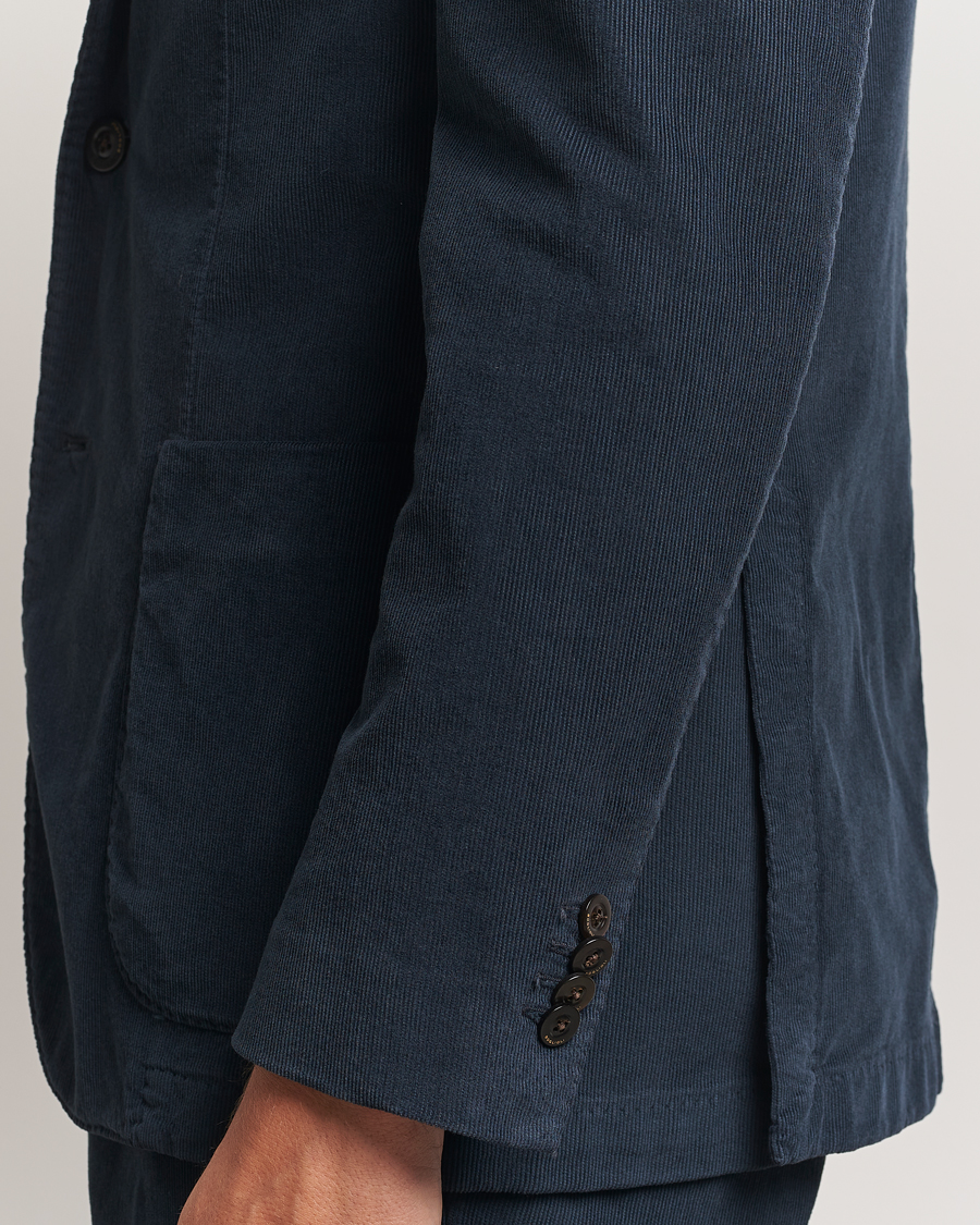 Men | Suits | Boglioli | K Jacket Baby Corduroy Suit Navy