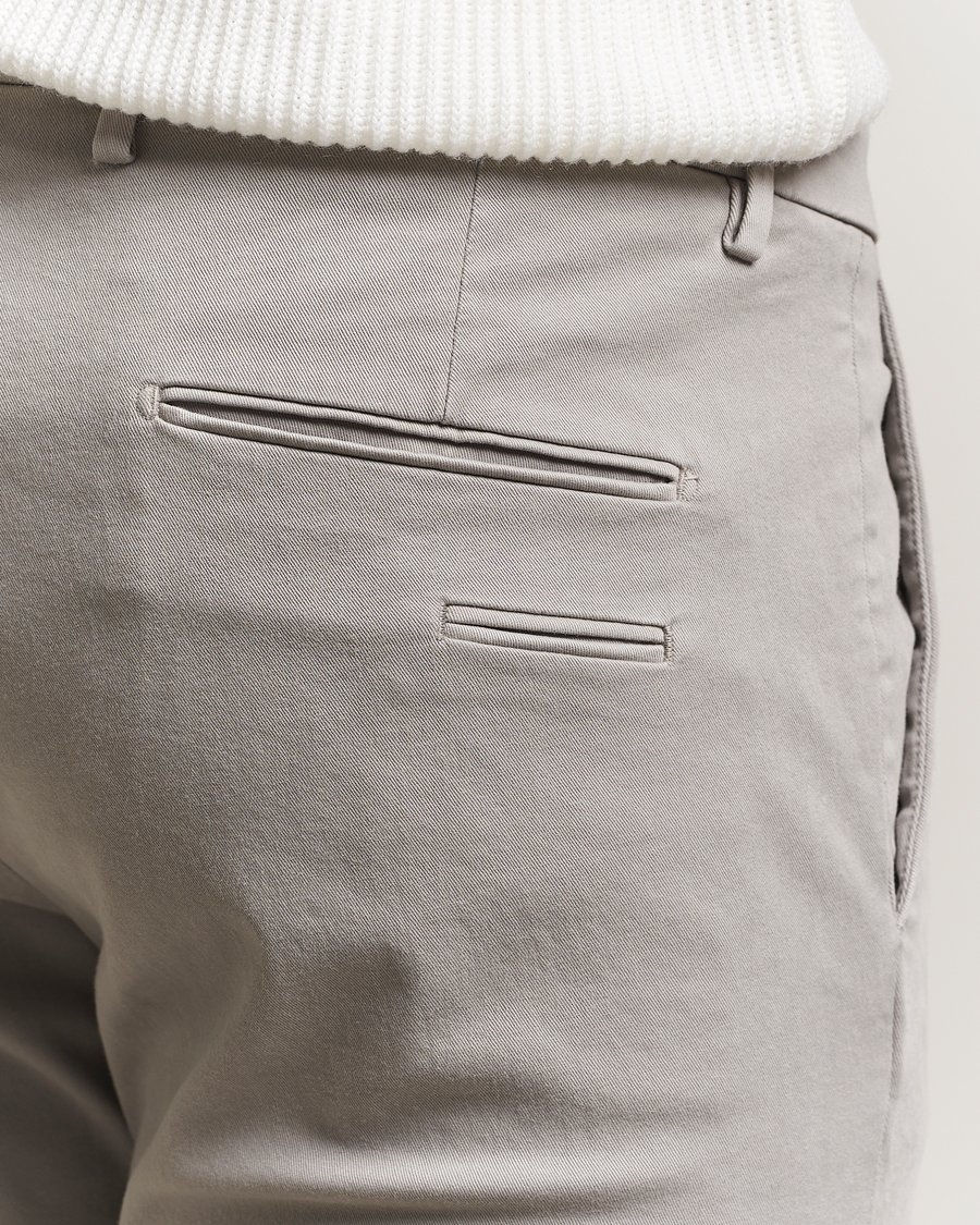 Men | Trousers | Briglia 1949 | Slim Fit Cotton Stretch Chino Light Grey