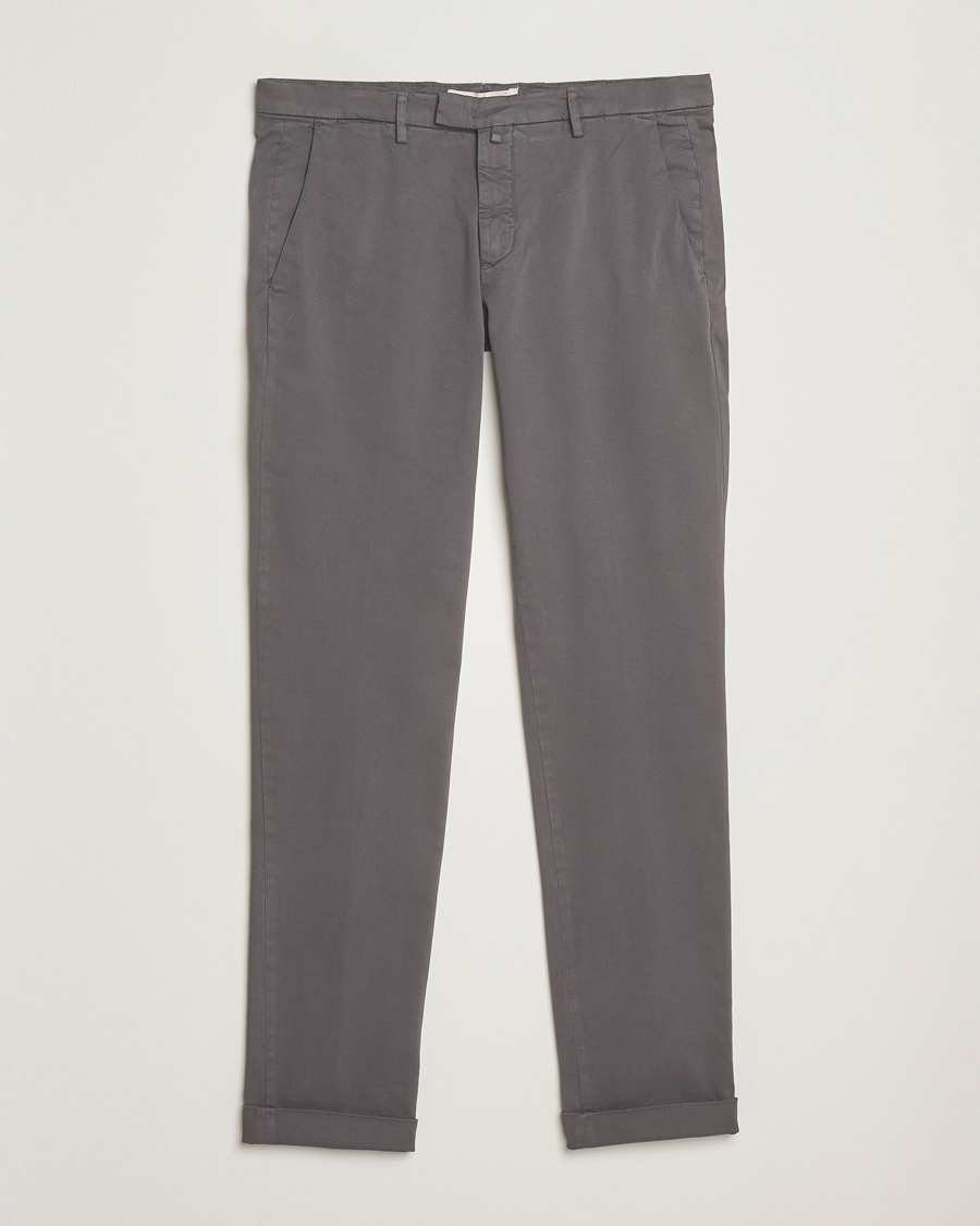 Men | Trousers | Briglia 1949 | Slim Fit Cotton Stretch Chino Grey