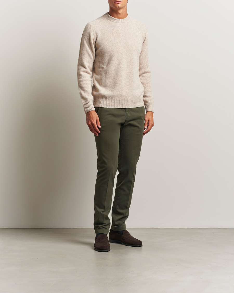 Men | Trousers | Briglia 1949 | Slim Fit Cotton Stretch Chino Military