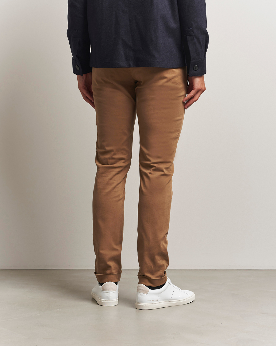 Men | Trousers | Briglia 1949 | Slim Fit Cotton Stretch Chino Mid Brown