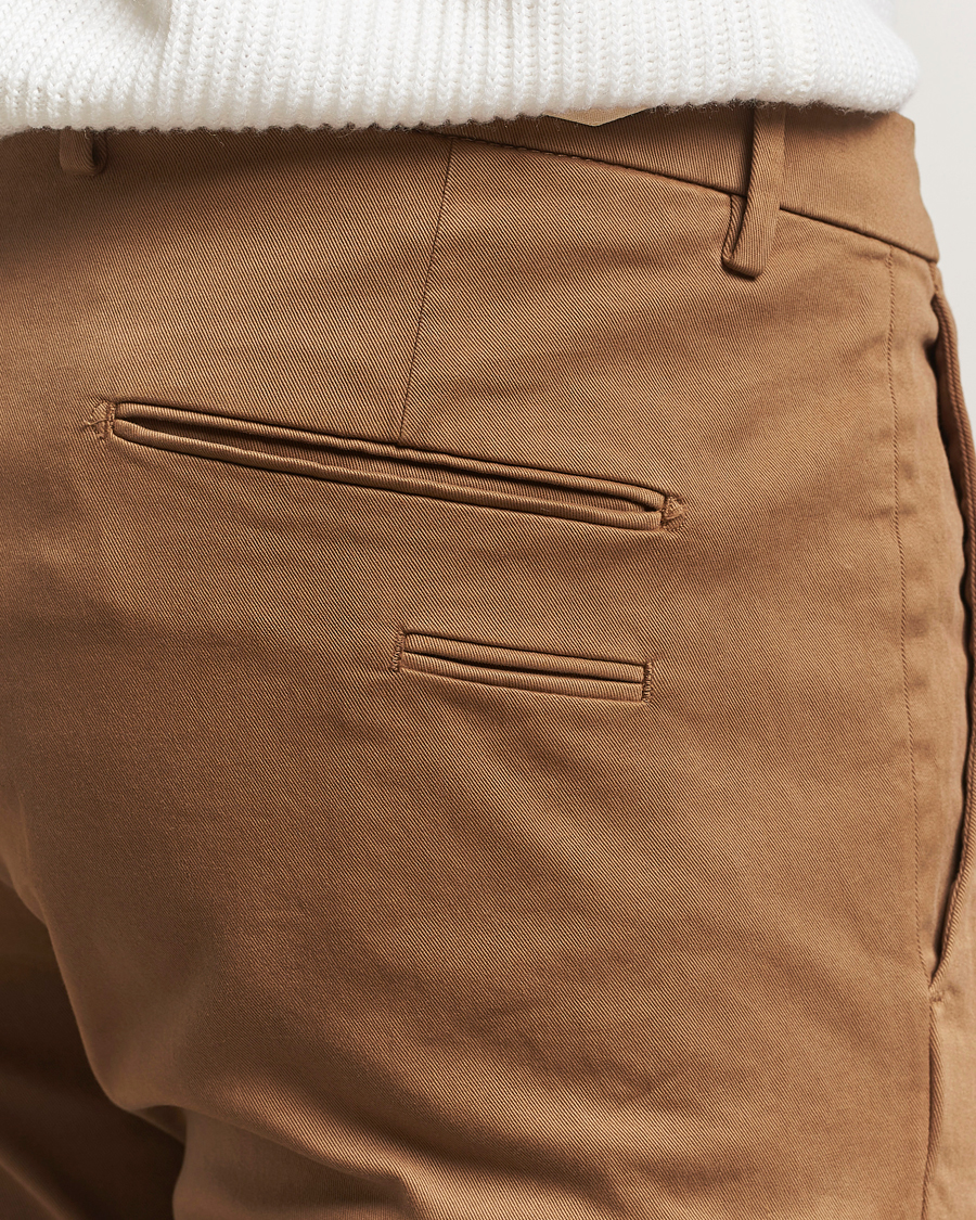 Men | Trousers | Briglia 1949 | Slim Fit Cotton Stretch Chino Mid Brown