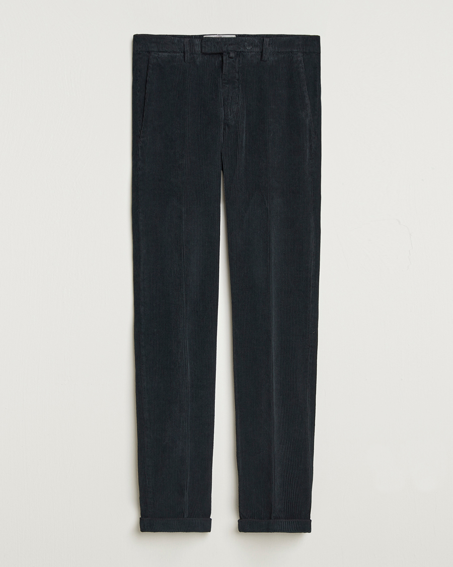 Men | Trousers | Briglia 1949 | Slim Fit Corduroy Trousers Black