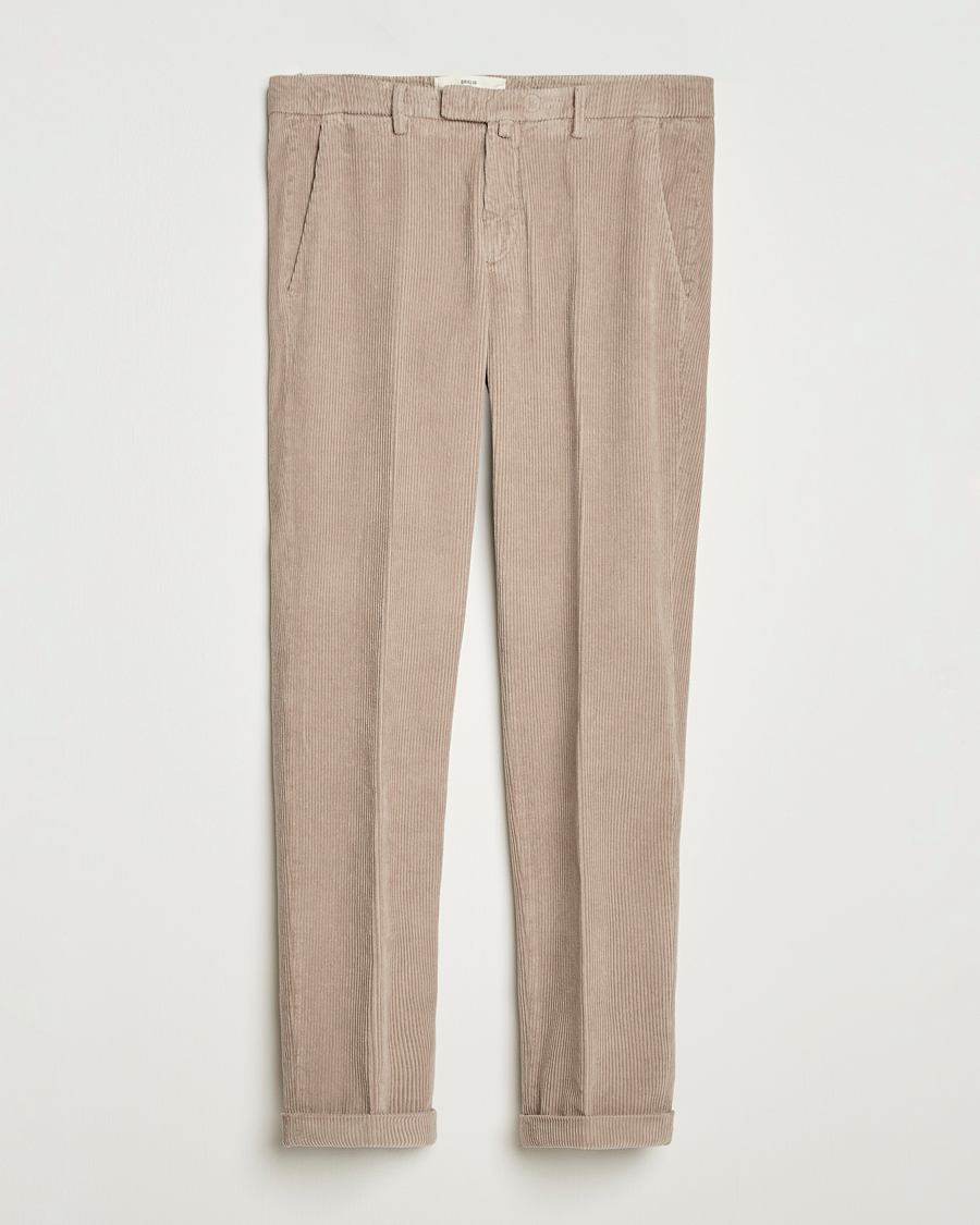 Men | Trousers | Briglia 1949 | Slim Fit Corduroy Trousers Beige