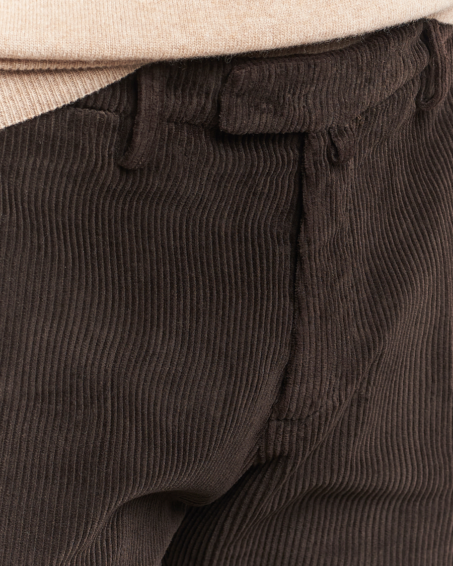 Men | Trousers | Briglia 1949 | Slim Fit Corduroy Trousers Dark Brown