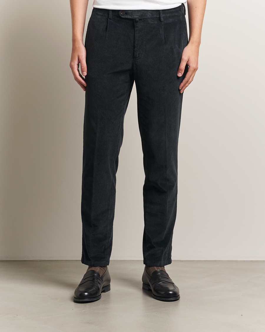 Men | Trousers | Briglia 1949 | Easy Fit Corduroy Trousers Black