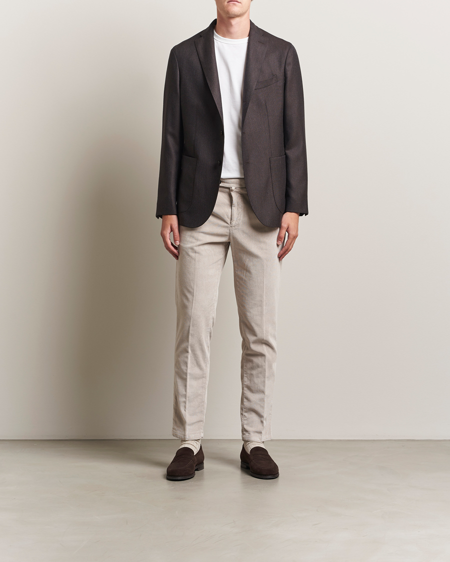 Men | Trousers | Briglia 1949 | Easy Fit Corduroy Trousers Beige