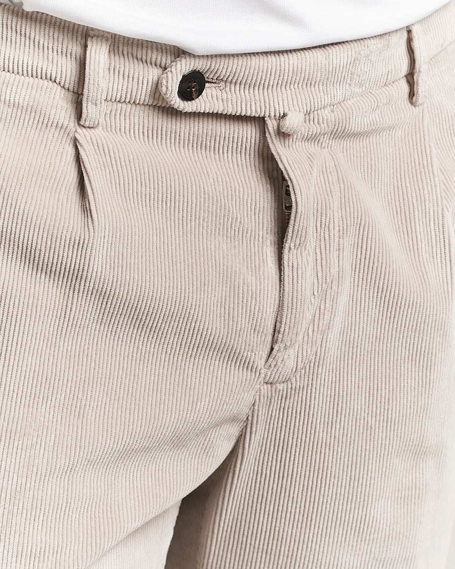 Men | Trousers | Briglia 1949 | Easy Fit Corduroy Trousers Beige