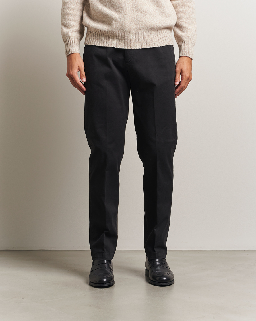 Men | Trousers | Briglia 1949 | Soho Tailored Easy Fit Chino Black