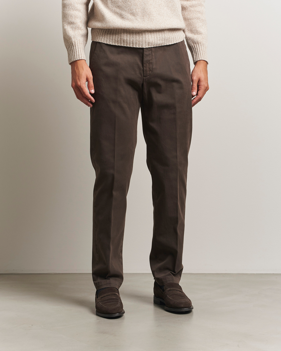 Men | Trousers | Briglia 1949 | Soho Tailored Easy Fit Chino Brown