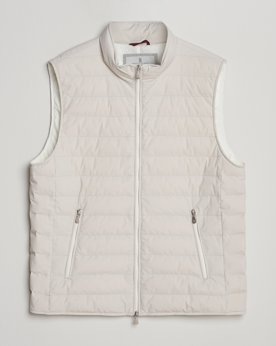Men | Coats & Jackets | Brunello Cucinelli | Nylon Gilet Light Beige