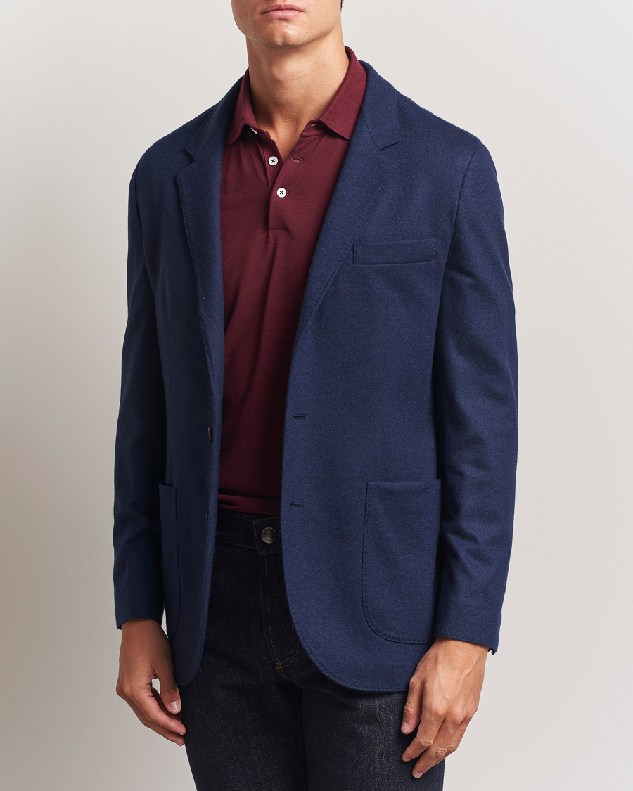 Men | Blazers | Brunello Cucinelli | Cashmere Jersey Blazer Navy