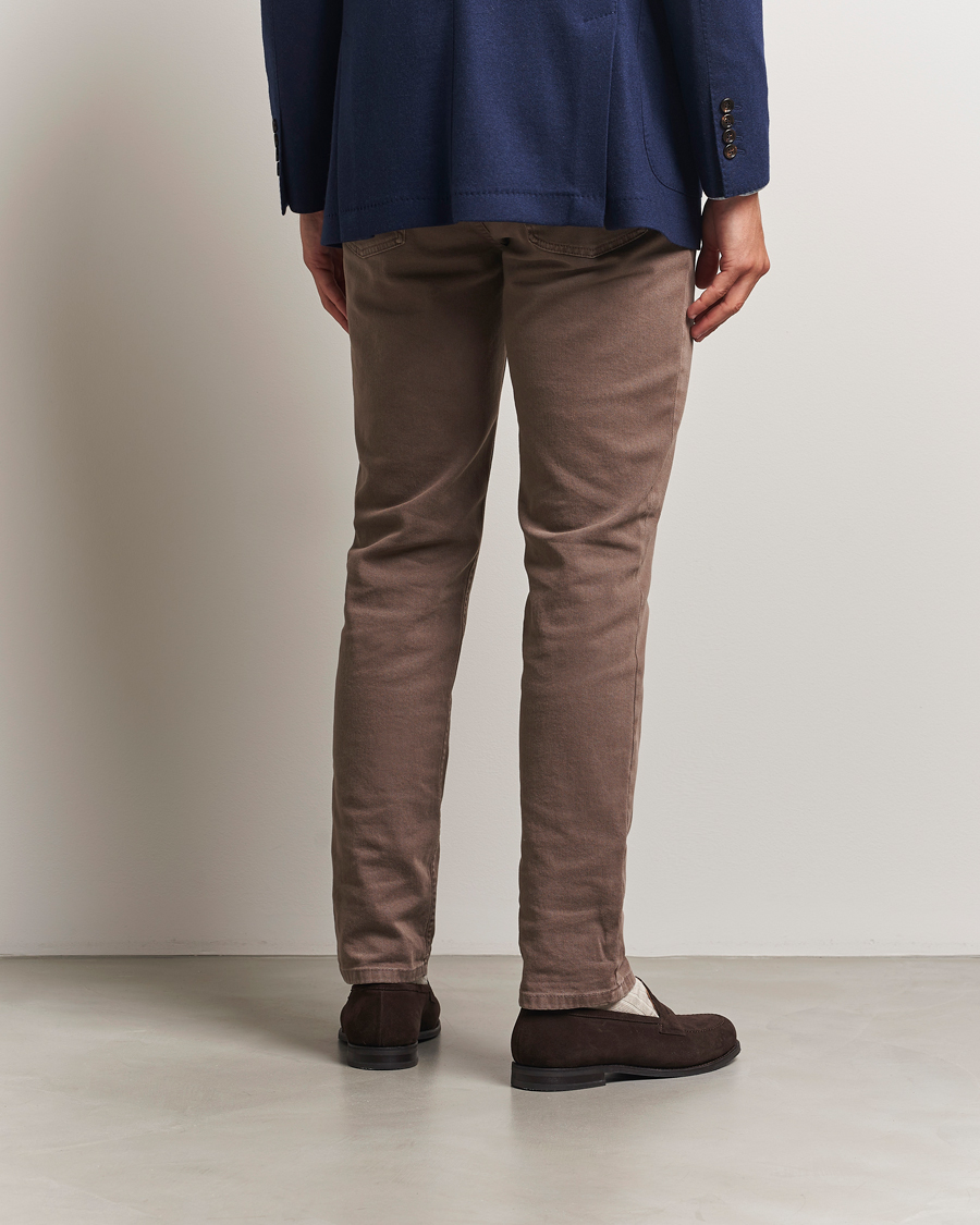 Men | Trousers | Brunello Cucinelli | Slim Fit Bull Denim Pants Light Beige