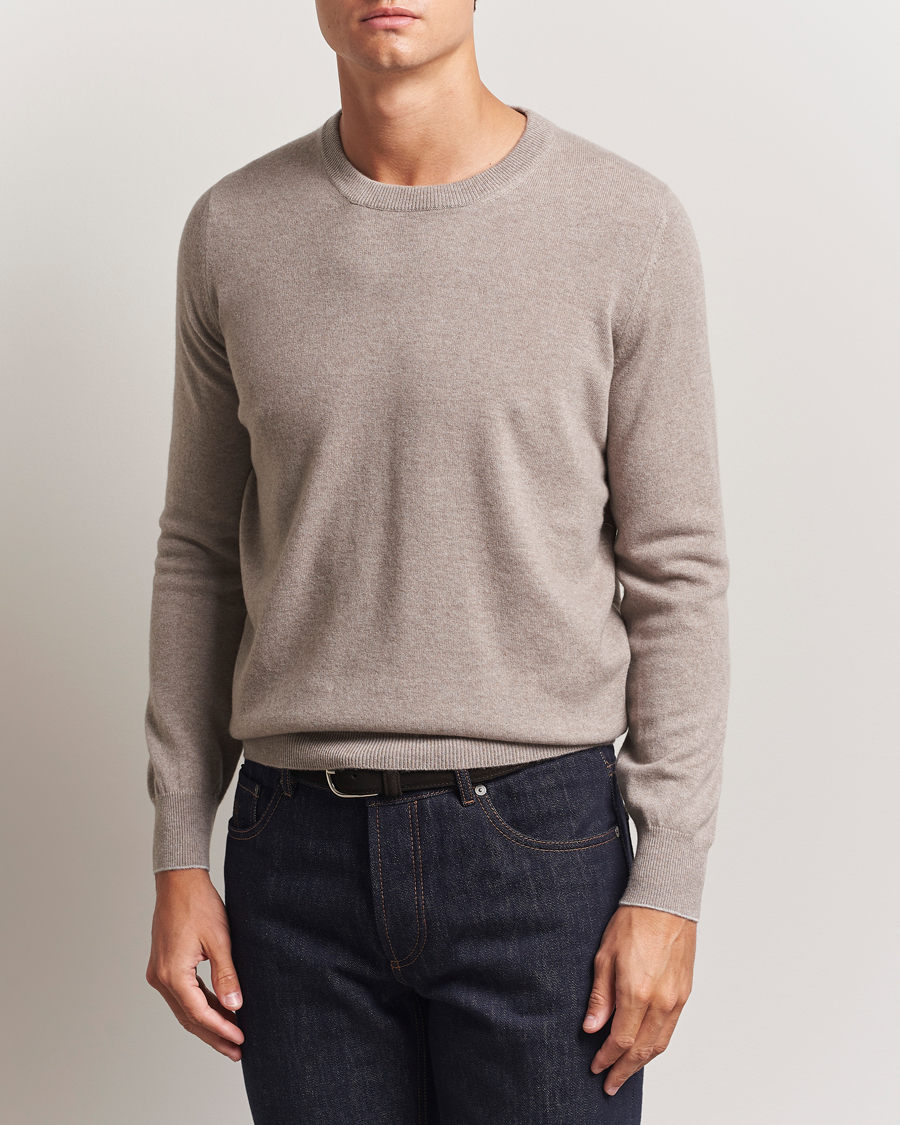 Men | Sweaters & Knitwear | Brunello Cucinelli | 2 Ply Cashmere Pullover Beige