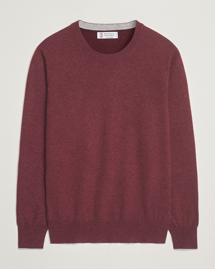 Men | Sweaters & Knitwear | Brunello Cucinelli | 2 Ply Cashmere Pullover Amaranto