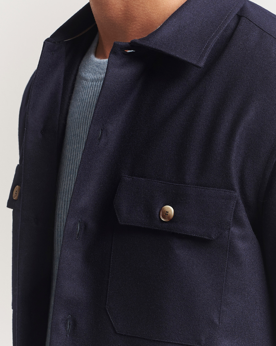 Men | Coats & Jackets | Brunello Cucinelli | Double Pocket Overshirt Navy