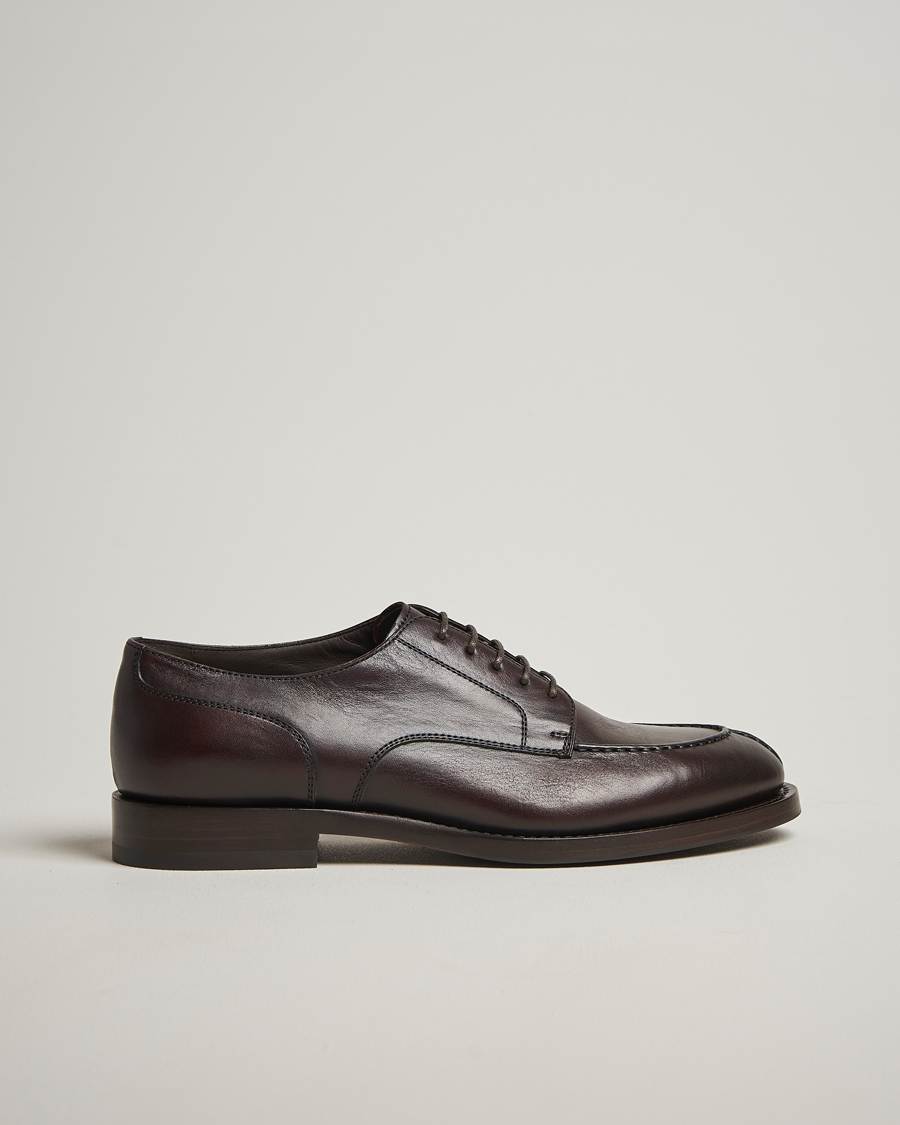 Men | Derby Shoes | Brunello Cucinelli | Moc Toe Derby Dark Brown Calf